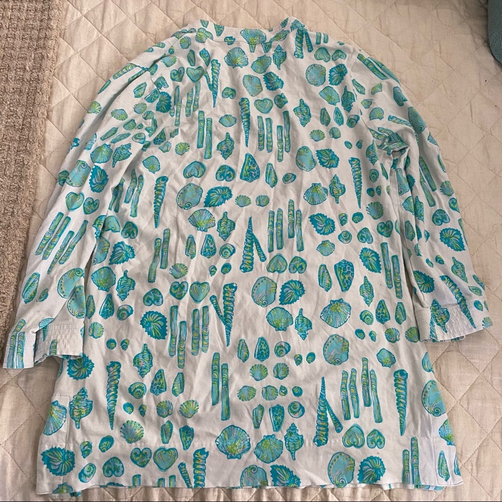 Lily Pulitzer White & Blue Shells Tunic Top XS - Picture 5 of 5